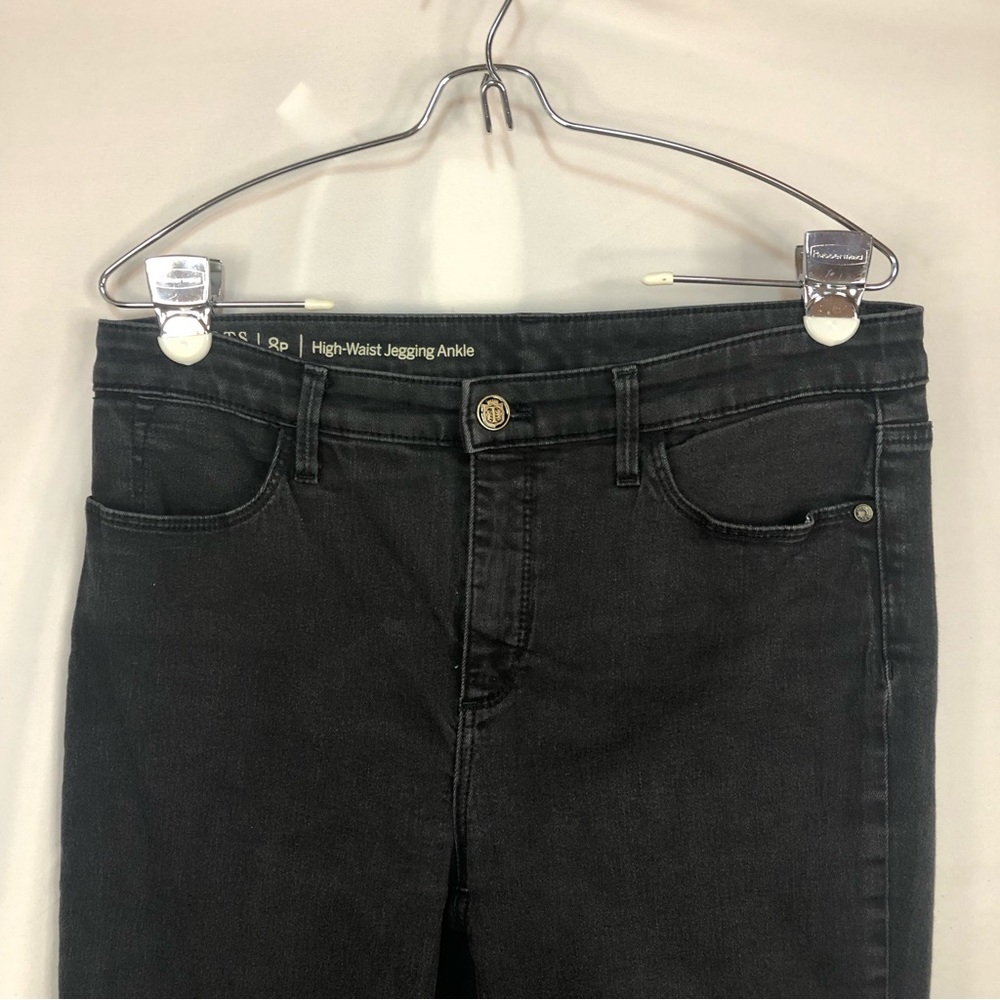 Talbots Women’s High Waisted Ankle Jegging Jeans Black Patch Pockets - Picture 3 of 9